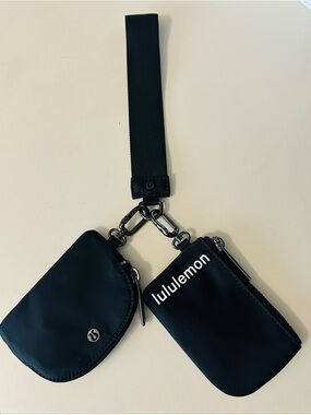lululemon Black Dual Pouch Wristlet